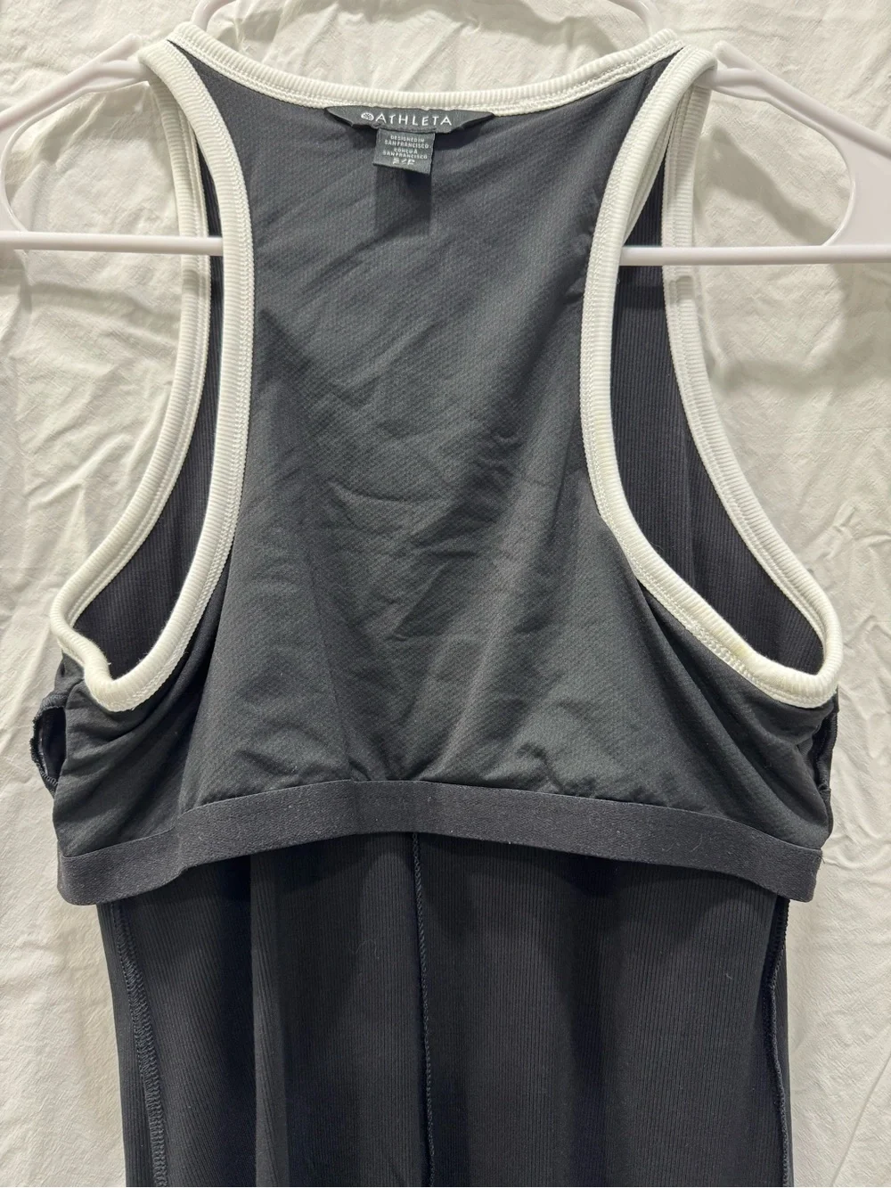 Athleta Black Maxi Dress with White Trim